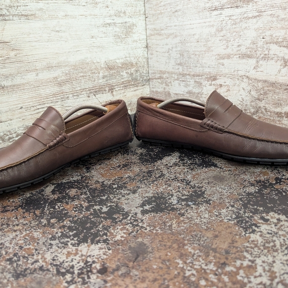 Mens Bruno Magli Xane Driving Loafers Sz 11.5 Used Brown Leather Made in Italy main image 4